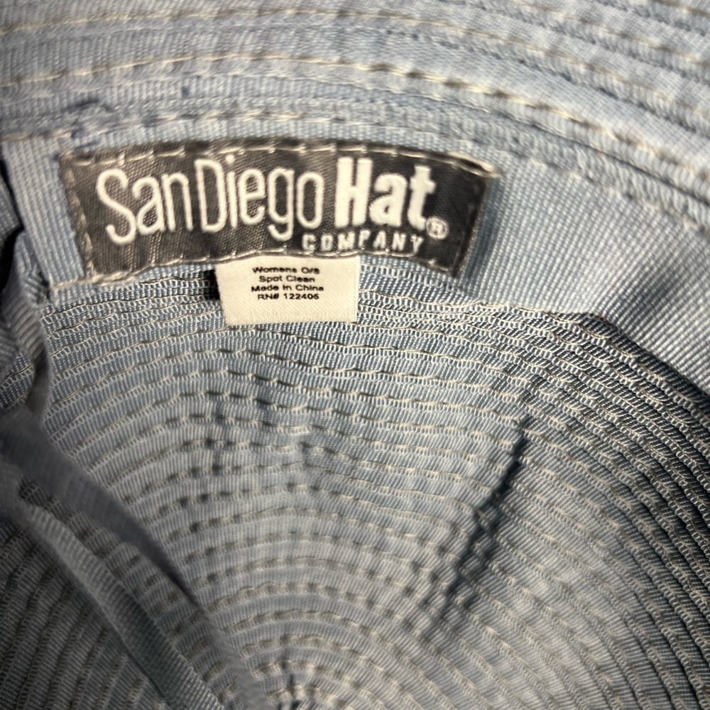 San Diego Hat Company women’s blue hat with strap - Picture 3 of 5